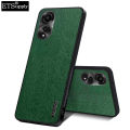 For OPPO A58 4G Phone Case Wood Texture Canvas Hrad Shockproof Back Cover for OPPO A58. 