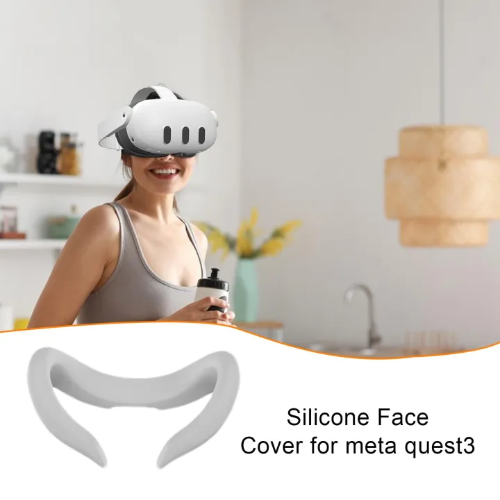 Facial%20Interface%20Face%20Cover%20Pad%20Sweatproof%20Silicone%20Face%20Pad%20Mask%20Compatible%20For%C2%A0Meta%20Quest%203%20VR%20Gaming%20Headsets%20-%20Image%202