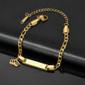 Gold Plated Personalized Baby Bracelet Customized Name Jewelry Nameplate Engraved Bangle Children's Jewelry for Boy Girls Gift. 
