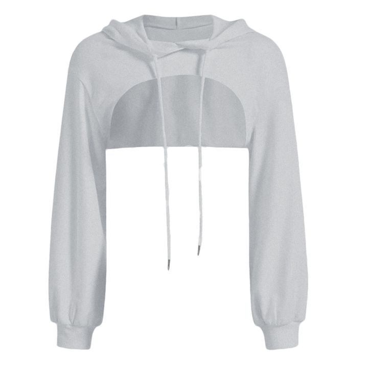 Women%20Ultra%20Short%20Hoodies%20y2k%20Crop%20Hooded%20Sweatshirt%20Kpop%20Kawaii%20Harajuku%20Long%20Sleeve%20Solid%20Color%20Hoodie%20Sudaderas%20De%20Mujeres%20-%20Image%203