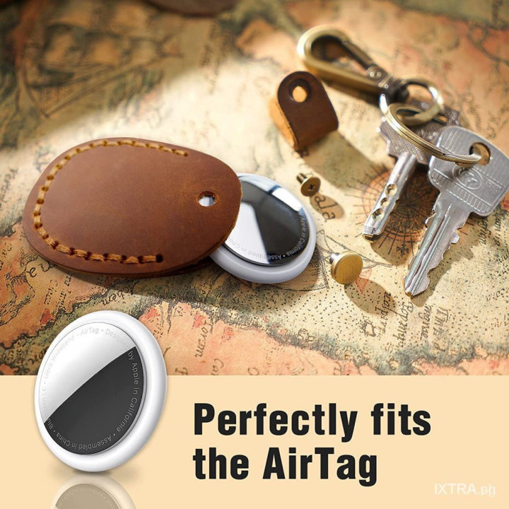Leather%20Airtag%20Case%20Holder%20Keychain,%20Portable%20Handmade%20Genuine%20Leather%20Air%20Tag%20Holder%20with%20Keyring%20Full%20Coverage%20Protective%20Case%20-%20Image%204