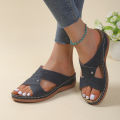 Sandals Women 2023 New Summer Shoes Women Elegant Low Heels Sandals Summer Slippers Zapatos Mujer Wedge Heeled Sandals Female.