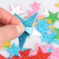 Self Adhesive Star Stickers, Foam Glitter Colorful Star Shaped Wall Stickers 1 packet. 