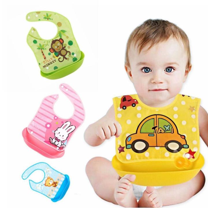 Waterproof Baby Bib Lunch feeding Bib Multicolor (1 pcs)