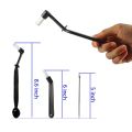Coffee Machine Cleaning Brush with Spoon Tool Set for Espresso Machine Group Head,Pack of 6,Black.