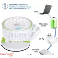 Rechargeable Portable Folding Table Fan with LED Light.