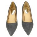 Aphixta Shoes Square Heel Women Pointed Toe Pumps Fashion Gray High Heels Flock Leather Black Party Shoes Plus Big size 47 48 50. 