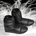 White Duck Down Booties Waterproof Warm Socks Slippers Anti-slip Ultralight Boots Black 28cm.