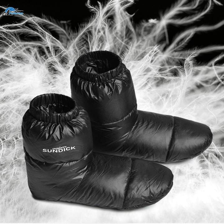 White%20Duck%20Down%20Booties%20Waterproof%20Warm%20Socks%20Slippers%20Anti-slip%20Ultralight%20Boots%20Black%2028cm%20-%20Image%203