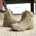 2022 Military Ankle Boots Men Outdoor Leather Tactical Boots Work Safty Shoes for Men Hiver Casual Shoe. 