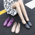 Four Seasons Thick Bottom Short Tube Rubber Shoes Soft Bottom Student Sweet Non-Slip Shoe Cover Middle and Low Top Rain Boots Female Kitchen.