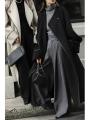 Wide Leg Suit Pants Women Old Money Style Korean Fashion Baggy Pleated Trousers Female Office Wear Elegant Gray Pants.