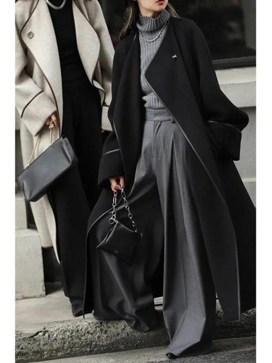 Wide%20Leg%20Suit%20Pants%20Women%20Old%20Money%20Style%20Korean%20Fashion%20Baggy%20Pleated%20Trousers%20Female%20Office%20Wear%20Elegant%20Gray%20Pants%20-%20Image%203