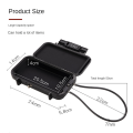 Lock Box, Phone Lock Box, Security Lock Box, Transparent Outdoor Waterproof Travel Safe,Password Beach Box Easy to Use ,Black.
