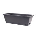 Rectangular Planter Box Plastic Flower and Vegetable Planting Pots Plant Containers for Balcony Home Dark Grey 50x19cm/19.7x7.5in.