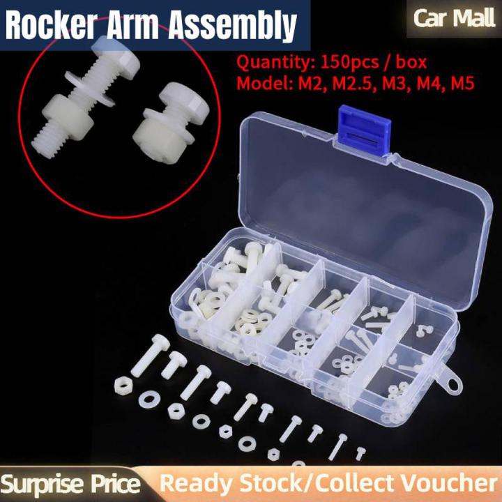 150pcs M2 M2.5 M3 M5 Screws Bolts Nuts Was rs Assortment Kit in Box