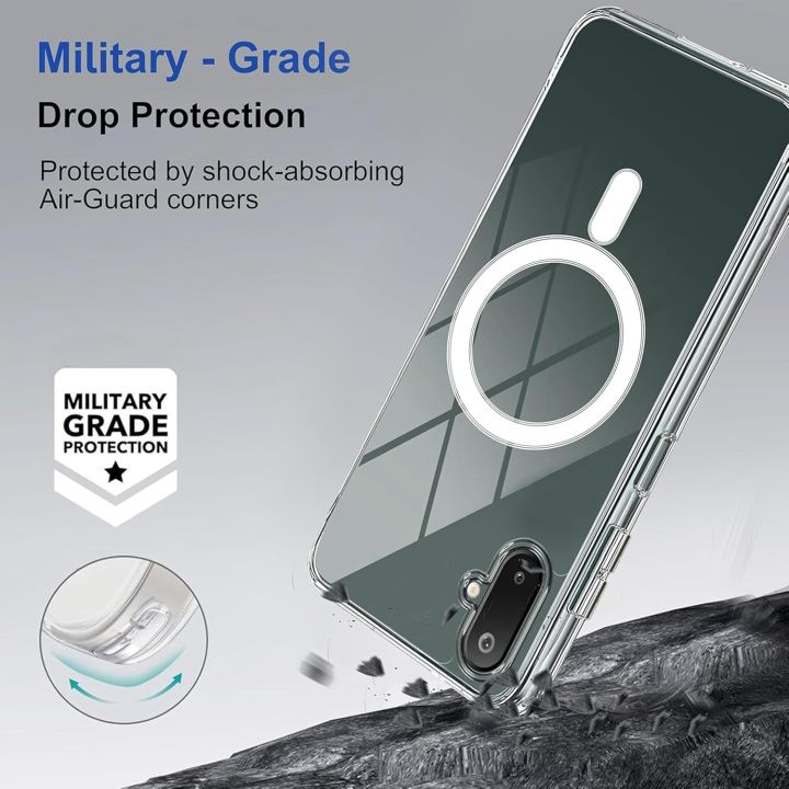 Samsung%20Galaxy%20A06/F06/M06%20Case%20Clear%20Magnetic%20Compatible%20with%20Magsafe,%20Thin%20Slim%20Transparent%20Non%20Yellowing,%20Hybird%20Soft%20Silicone%20Bumper%20&%20Hard%20Plastic%20Protective%20Cover%20-%20Image%205