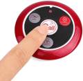 Retekess T117 Wireless Restaurant Pager Caregiver Pager Wireless Nurse Call System 1 Pc Coaster Pager 4 Call Button for T128 Wireless Calling System.