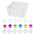 50 Strips Paint Pots Strips,300 Pots 2Ml/0.07 Oz Empty Paint Cup Pots with Lids, for Classrooms Paintings Art Festivals. 