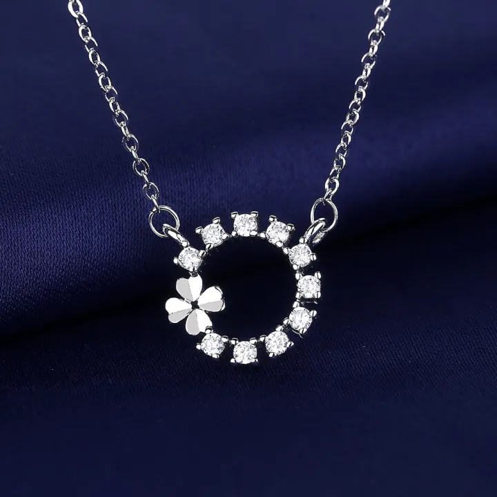 925%20Sterling%20Silver%20Necklace%20For%20Women%20Round%20Pendent%20Sparkling%20Pave%20CZ%20Necklace%20Fashion%20Anniversary%20Birthday%20Jewelry%20Gifts%20N755%20-%20Image%205