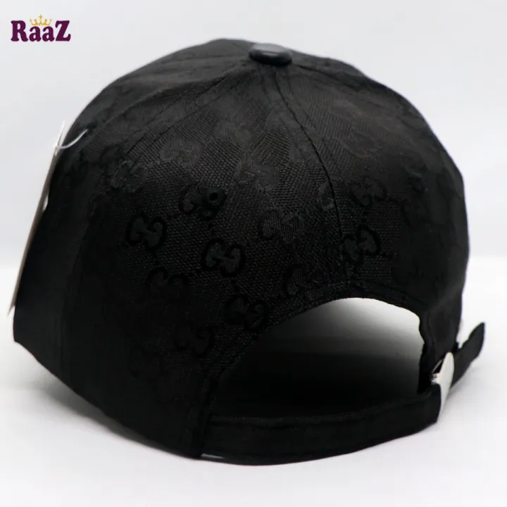 Black%20GG%20Metal%20Logo%20Leather%20Imported%20Curved%20Visor%20Cap%20-%20Image%204