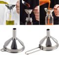 Metal Mini Funnel Wide Mouth Stainless Steel Funnel Kitchen Tool Oil Spill Strainer Spice Cooking Oil Filter Wine Spill Tool Oil Liquid Funnel For Filling Bottles Jars. 