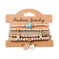 Bohemian Handmade Beads Bracelet Set For Women Summer Colorful Beaded Chain Bangle Girls Boho Jewelry Accessories.