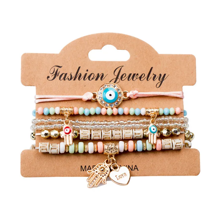Bohemian%20Handmade%20Beads%20Bracelet%20Set%20For%20Women%20Summer%20Colorful%20Beaded%20Chain%20Bangle%20Girls%20Boho%20Jewelry%20Accessories%20-%20Image%204