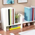 Multipurpose Table Top Rack Tabletop Book Rack Adjustable Wood Display Desk Shelf Desktop Shelf Counter Organise minghao. 