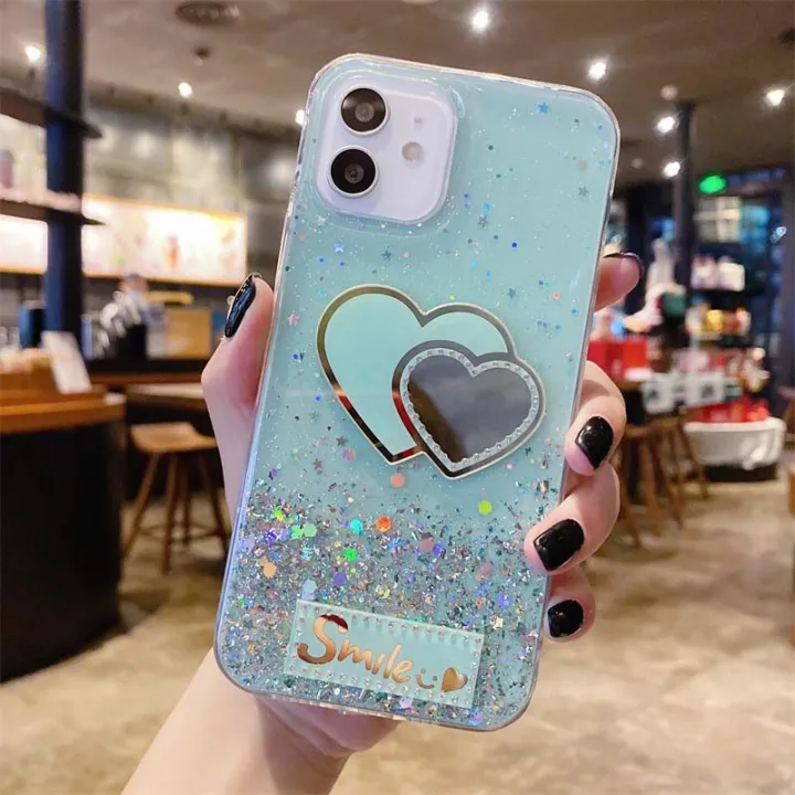 New%20Design%20Case%20For%20Realme%20C55%20Back%20cover%20Glitter%20Soft%20Transparent%20Be%20Love%20Makeup%20Mirror%20Stars%20Moon%20For%20Realme%20C55%20case%20-%20Image%202