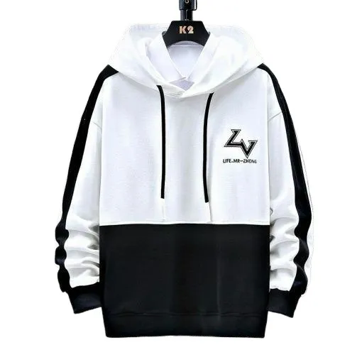 Smart%20Black%20and%20White%20mix%20Long%20Sleeve%20Hoodies%20for%20Men%20-%20Image%202
