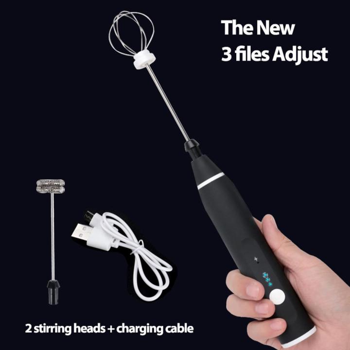 Mini Electric Egg Beater Whisk Milk Frother With Three Gears