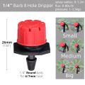 5-50m High-quality Micro Drip Irrigation System 8 Hole Adjustable Flow Dripper Plants Watering Tool Garden 1/4'' Hose Spray Kit. 