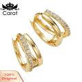 Carat Rhinestone Earrings Sparkling Rhinestone C-shaped Huggie Earrings for Women Elegant Jewelry for Prom Parties Everyday Wear Style Ear Hooks. 