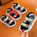 (NEW)Children's Baotou Sandals Korean of Non-slip Soft Bottom Small Medium and Big Boys Beach Shoes Baby Sandals.