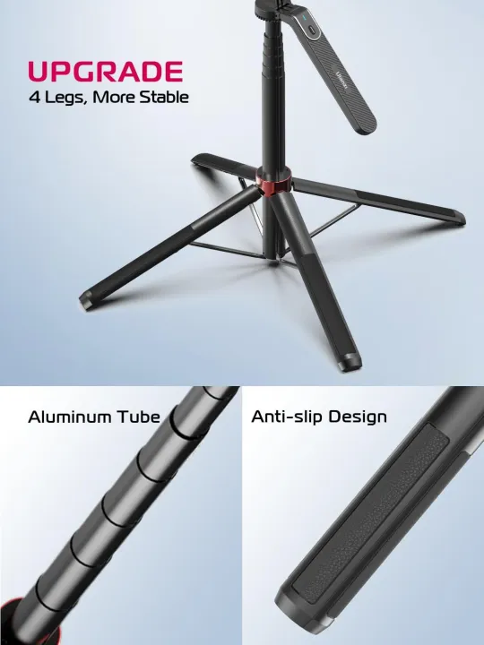 ULANZI%20MA09%20Extendable%20Phone%20Tripod,%2071"%20Selfie%20Stick%20Phone%20Vlog%20Tripod%20Stand%20Quadrapod%20with%20All%20in%201%20Phone%20Clip,%20Travel%20Tripod%20Phone%20Holder%20with%20Rechargeable%20Remote%20-%20Image%202