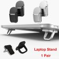 1 Pair Office Foldable Laptop Stand Non-slip Aluminium Alloy Notebook Bracket Invisible Universal Cooling Holder for HP/Dell/Lenovo.