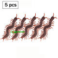 5 pcs x Simulation Plastic Centipede Toy Realistic Insect Prank Funny Toys.