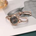 Elegant Cute Women Crystal Bracelet Watch Fashion Small Dial Quartz Watches Popular Wristwatch.