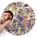 Waterproof Football star Stickers Pack- 50pcs Graffiti Stickers for Kids Adults DIY Laptop Phone Luggage Guitar Car Decoration. 