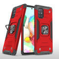 Phone Case Ring Stand Casing Shockproof Protection Cellphone Back Cover Shell For Samsung A02S (166.5mm) & Samsung A02S (164.2mm)/A03S India version 164.2mm.