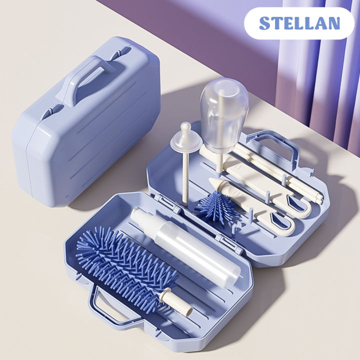 5%20in1%20Feeding%20Bottle%20Cleaner%20Kit%20%20Brush%20Set%20with%20Travel%20Storage%20Box%20Blue%20Pink%20BPA%20Free%20Baby%20Bottle%20Super%20Premium%20Quality%20Guaranteed%20For%20New%20Mom%20New%20Parents%20-%20Image%202