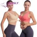 Sports Bra Shockproof Seamless Gather Mesh Back Fitness Bra.