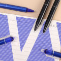 6Pcs/Set Hot Erasable Press Neutral Pen For School Student Special Easy Erasable Pen Stationery Supplies Black/Blue.