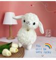Cute little wool fleece toy sheep doll 8 inch grab machine doll children's birthday gift wedding companion gift. 