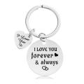 Metal My Love Keychain Fashion Husband Keychain Wife Keychain for Man Woman Home Indoor.