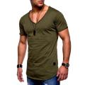 Men's Tops Tees Arrived Deep V neck short sleeve men t shirt Slim Fit t-shirt men Skinny casual summer tshirt camisetas size 3XL.