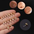Stainless Steel Small Nose Rings Zircon Moon Star Nose Stud 20G Body Piercing Jewelry For Women Men Gift.