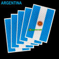 5 pcs x Reflective Flag Sticker Self Adhesive Bangladesh Argentina Brazil Palestine Country National Flag Stickers. 