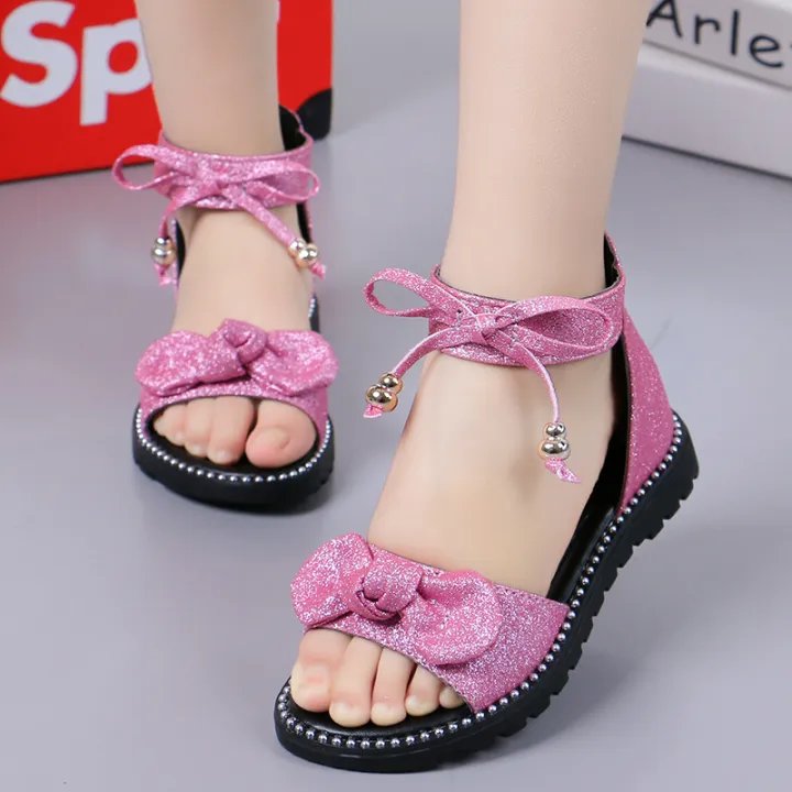 Girls'%20Sandals%20Summer%202024%20New%20Fashion%20Korean%20Edition%20Princess%20Shoes,%20Big%20Kids,%20Little%20Girls,%20Soft%20Sole%20Children's%20Roman%20Shoes%20-%20Image%206